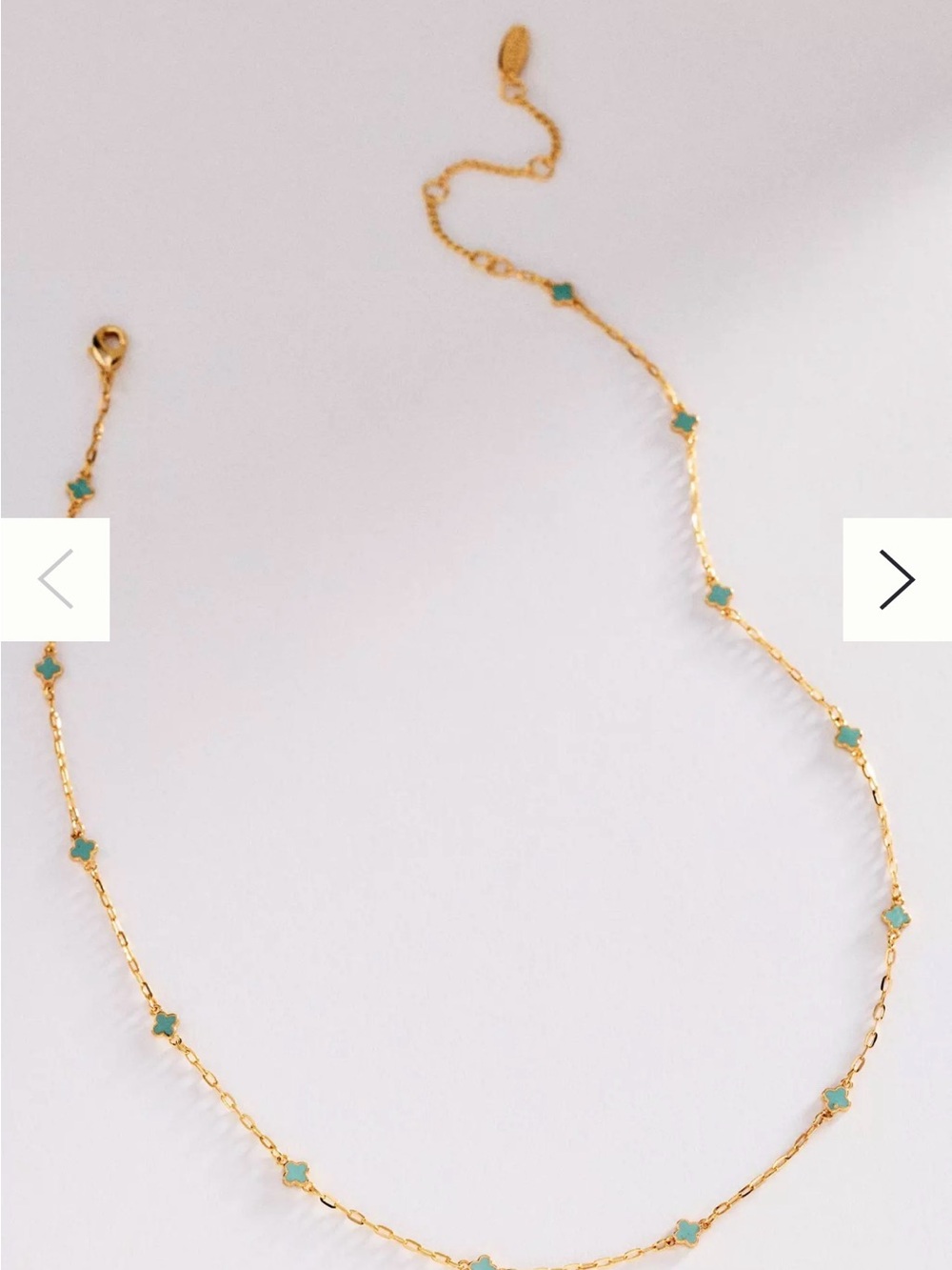 Anthropologie Tiny Clover Chain Necklace